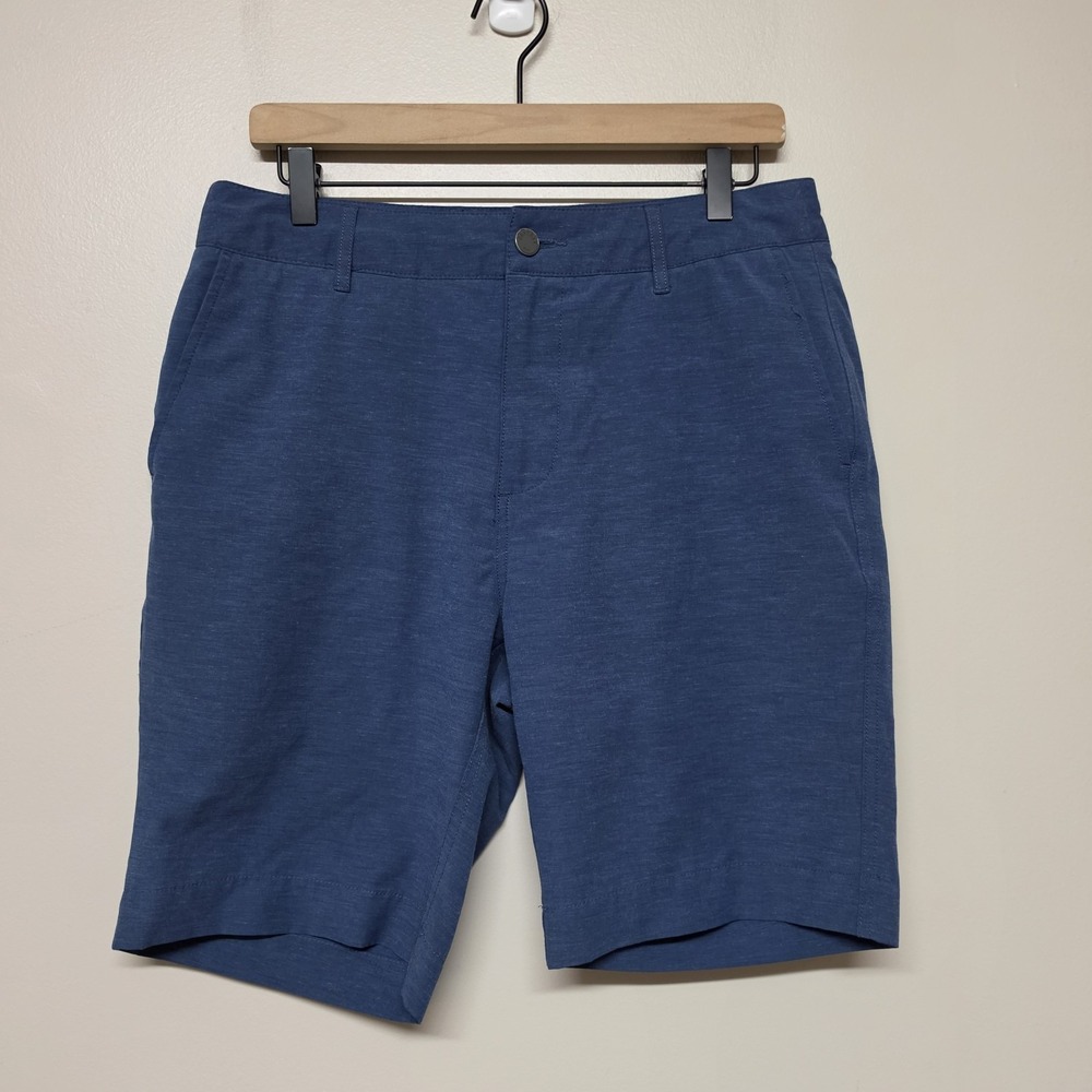Faherty Shorts Mens 31 Blue All Day Drawstring Hybrid Chino Beach Performance 9"